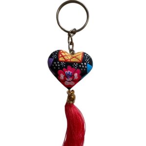 Portachiavi in legno dipinto a mano