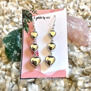 Orecchini a cuore in argento .925