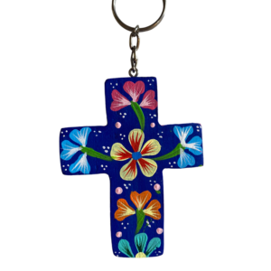 Portachiavi in legno dipinto a mano