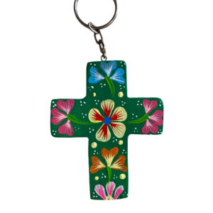 Portachiavi in legno dipinto a mano