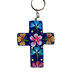 Portachiavi in legno dipinto a mano