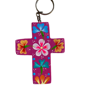 Portachiavi in legno dipinto a mano