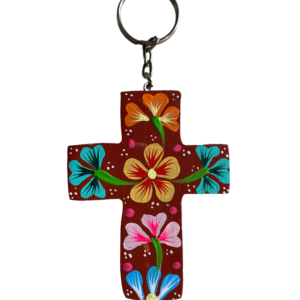 Portachiavi in legno dipinto a mano