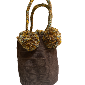 Borsa Tipo Secchiello Fatta A Mano In Filo Di Canapa