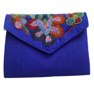 Pochette In Cotone Con perline ricamate