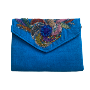 Pochette In Cotone Con perline ricamate