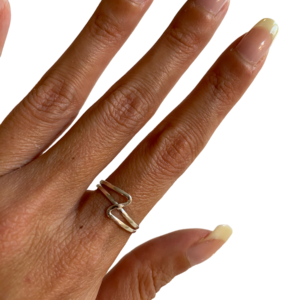 Anello intrecciato in argento .925