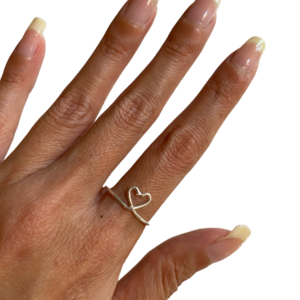 Anello cuore in argento .925