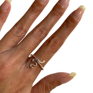 Anello regolabile serpente in argento .925