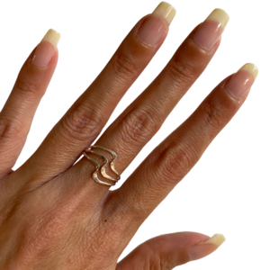 Anello onde in argento .925