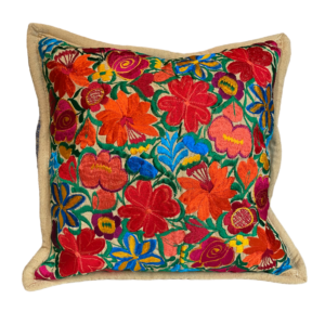 Cuscino Ricamato Con Filo Di Seta