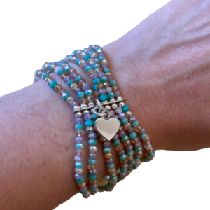 Bracciale Cuore in argento .925 e cristalli