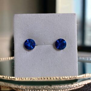 Orecchini a lobo con zircone blu