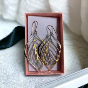 Orecchini a foglia in argento .925