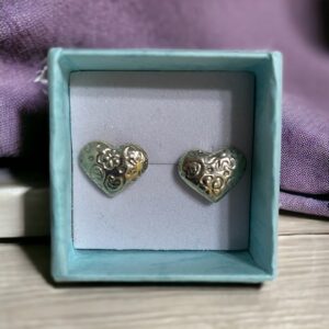 Orecchini a cuore in argento .925