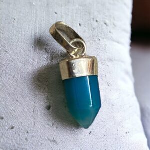 Ciondolo quarzo turchese e argento .925