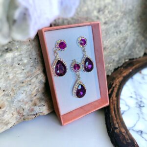 Set orecchini e ciondolo in argento e zirconi