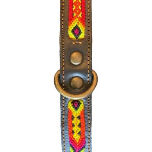 Collare per cane taglia S in pelle e filo di canapa