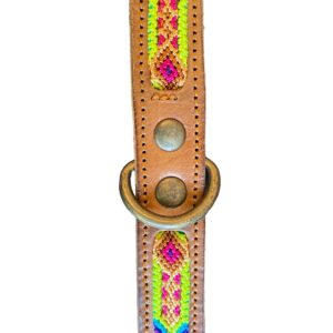 Collare per cane taglia S in pelle e filo di canapa