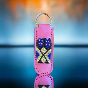 Portachiavi in pelle riciclata e canapa