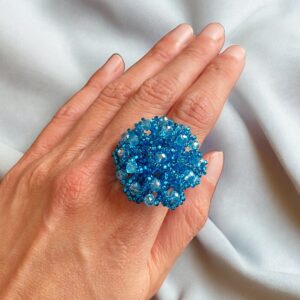 Anello chaquiras blu