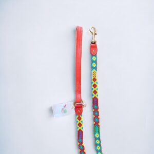 Guinzaglio per cane in pelle riciclata e canapa 125 cm