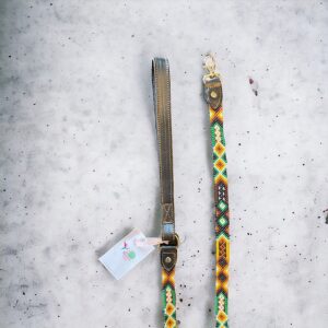 Guinzaglio per cane in pelle riciclata e canapa 125 cm