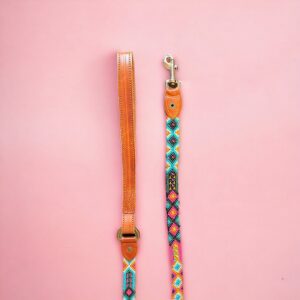 Guinzaglio per cane in pelle riciclata e canapa 125 cm