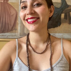 Collana perline in legno