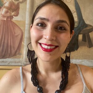 Collana in legno e chaquiras