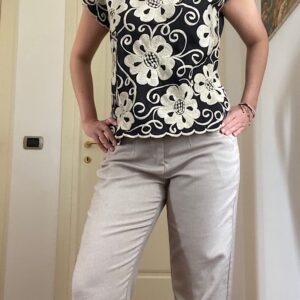 Crop top ricamato taglia M/L