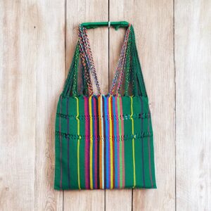 Tote bag righe fatta su telaio