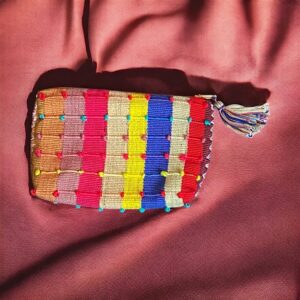 Porta monete fatto su telaio