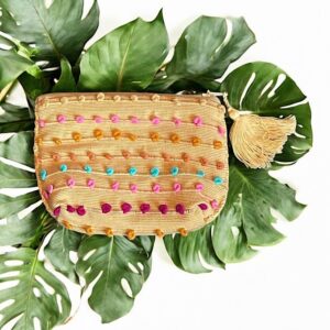 Porta monete fatto su telaio