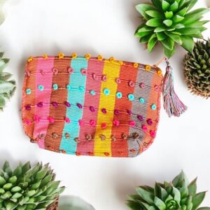 Porta monete fatto su telaio