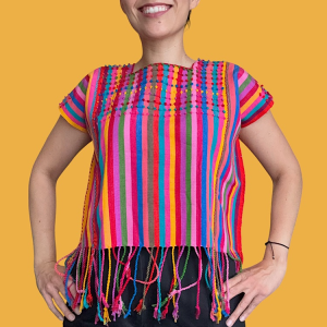 Maglia tipo huipil fatta su telaio taglia S/M