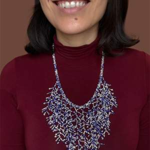 Collana con perline e cristalli