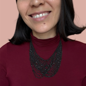 Collana con perline e cristalli