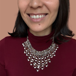 Collana con perline e cristalli