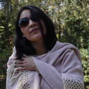 Rebozo tradizionale messicano fatto a mano sul titolo