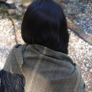 Rebozo tradizionale messicano fatto a mano sul titolo