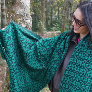 Rebozo tradizionale messicano fatto a mano sul titolo