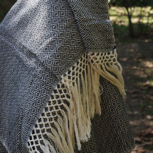 Rebozo tradizionale messicano fatto a mano sul titolo