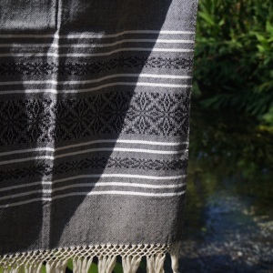 Rebozo tradizionale messicano fatto a mano sul titolo