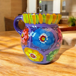 Tazzina in terracotta fatta e dipinta a mano