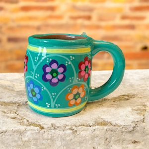 Tazzina in terracotta fatta e dipinta a mano