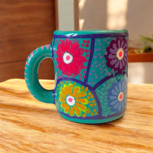 Tazzina in terracotta fatta e dipinta a mano