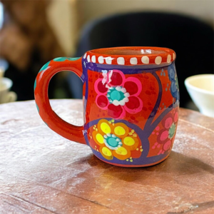 Tazzina in terracotta fatta e dipinta a mano