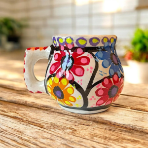 Tazzina in terracotta fatta e dipinta a mano