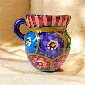 Tazzina in terracotta fatta e dipinta a mano